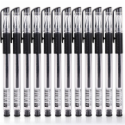 得力（deli） 0.5mm经典办公中性笔 水性笔 子弹头签字笔  黑色  6600ES