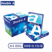 Double A达伯埃80g A4原装复印纸 500张/包 5包/箱 1包装