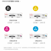 佳能（Canon）CRG329 四色套装 硒鼓粉盒一套（适用于LBP7010C/LBP7018C）
